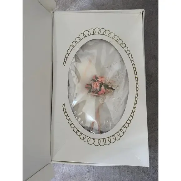 Vintage Wedding Dress Gown Set Veil Cape Headpiece Preserved Keepsake Box - Picture 7 of 16